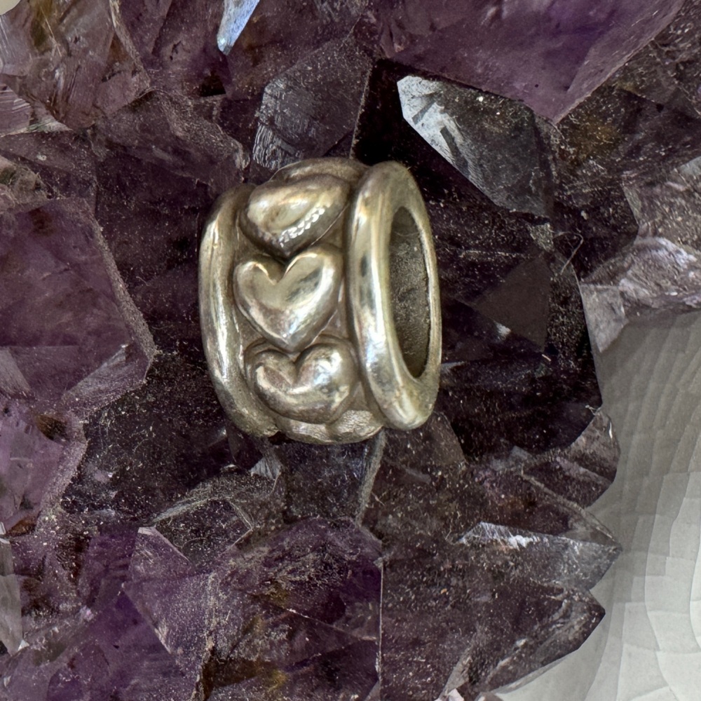 Brighton silver heart spacer bead